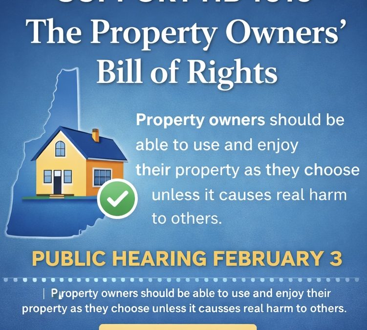 The Property Owners’ Bill of Rights —HB 1619: Please Testify Feb 3 🏡